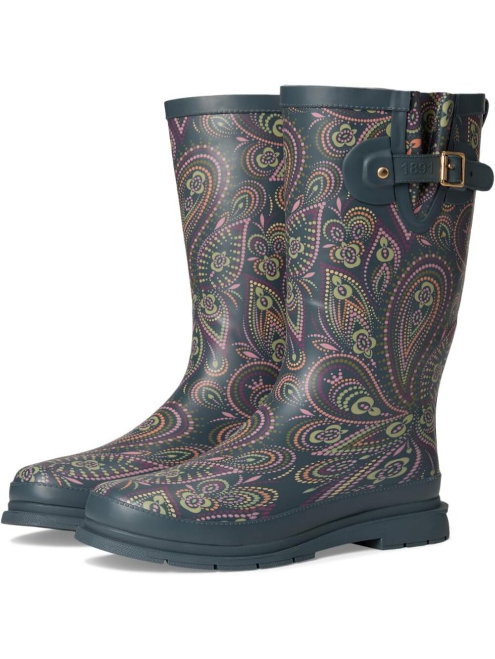 Woman's Black Knee High Waterproof Rain Boot Outdoor Western Chief Shoes
